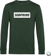 Subprime - Heren Sweaters Sweater Block Jade Groen - Groen - Maat XL