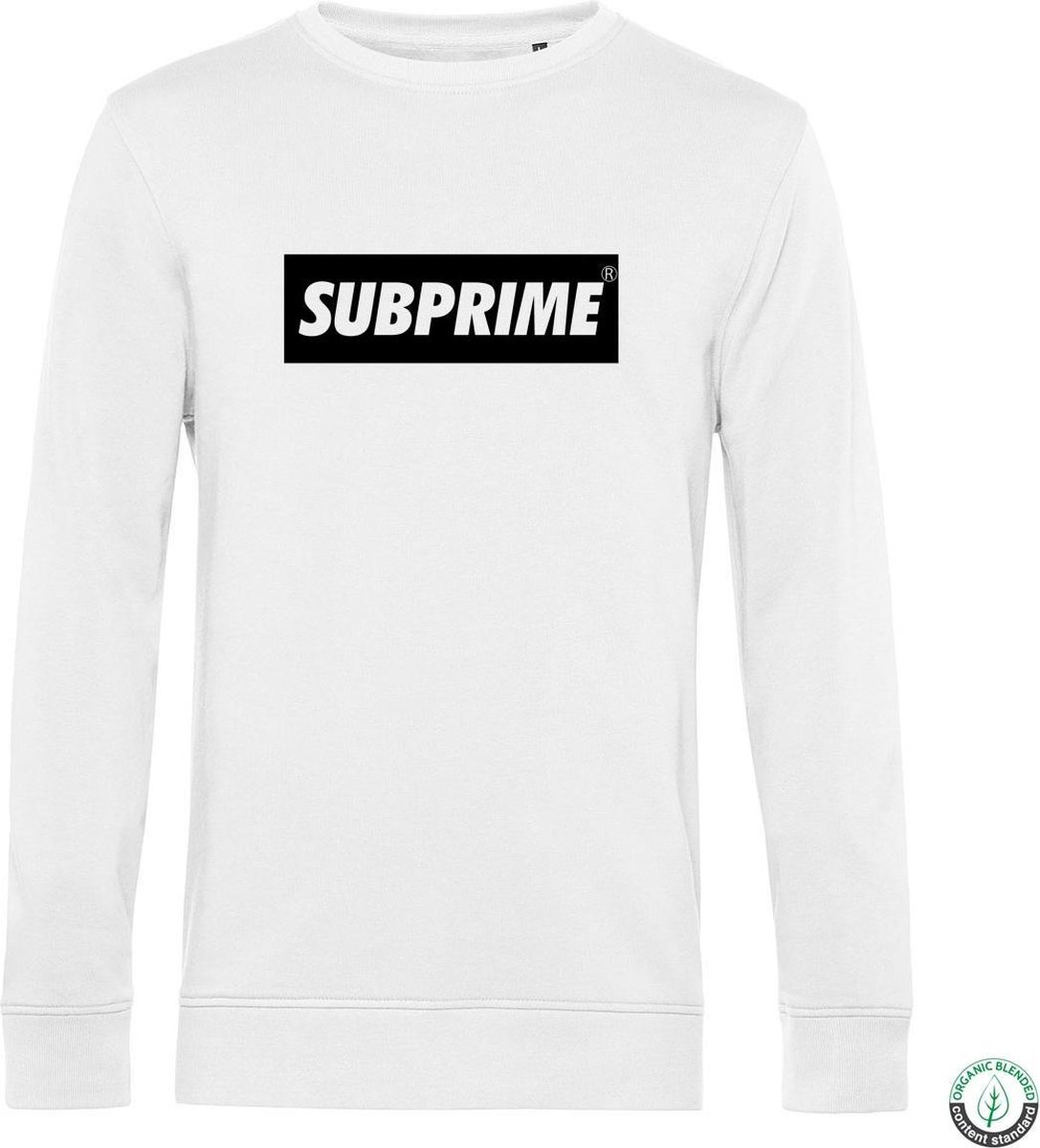 Subprime - Heren Sweaters Sweater Block White - Wit - Maat L