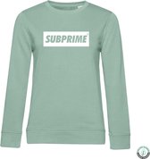 Subprime - Dames Sweaters Sweat Block Mint - Groen - Maat S