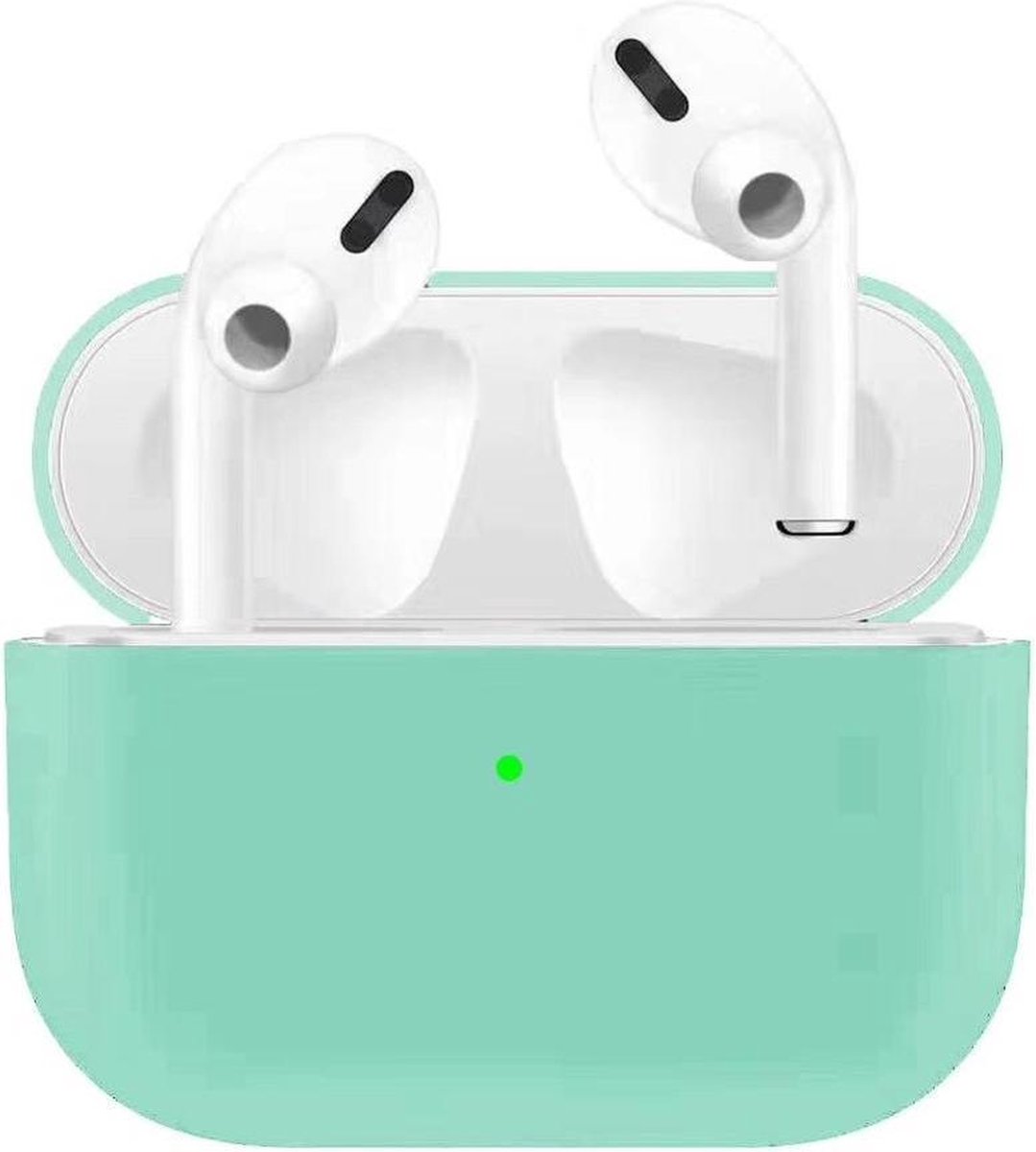 Apple AirPods Pro Hoesje - Mint Groen - Mint Blauw - Siliconen - Case - Cover - Soft case - Groen - Blauw