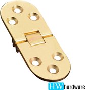Scharnier plat - goudkleurig (2 stuks)
