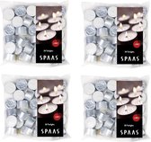 Spaas theelichtjes - 8 branduren - 120stuks ( 4 x 30 ) - Wit