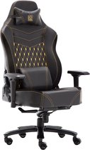 Gamingcomfort x LC-Power Luxe Gaming Stoel - Bureaustoel - Verstelbare Armleuningen - Stoel Met Hoofdkussen - Zwart