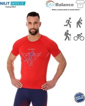 Brubeck Vêtements de sport Hommes - Chemise de course Air Pro / Chemise de sport - Cool by Nilit® Breeze - Rouge - M