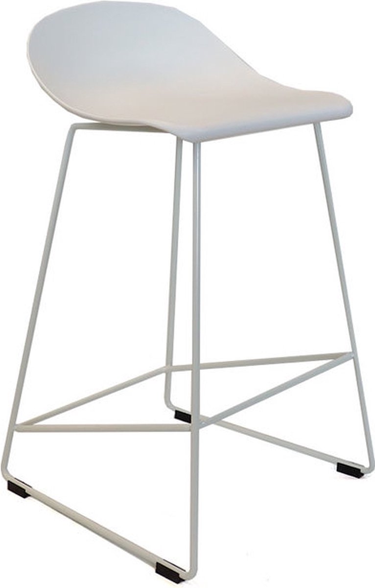 Bronx71 Livin24 Scandinavische Barkruk Ellen wit 66cm - barstoel