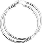 Nana Oorringen dames zilver ronde buis 54mm 3mm 925 zilveren
