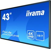 iiyama LH4342UHS-B1 beeldkrant Digitale signage flatscreen 108 cm (42.5") IPS 4K Ultra HD Zwart Type processor Android 8.0