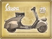 Vespa 75th Anniversary SE. Metalen wandbord in reliëf 30 x 40 cm .