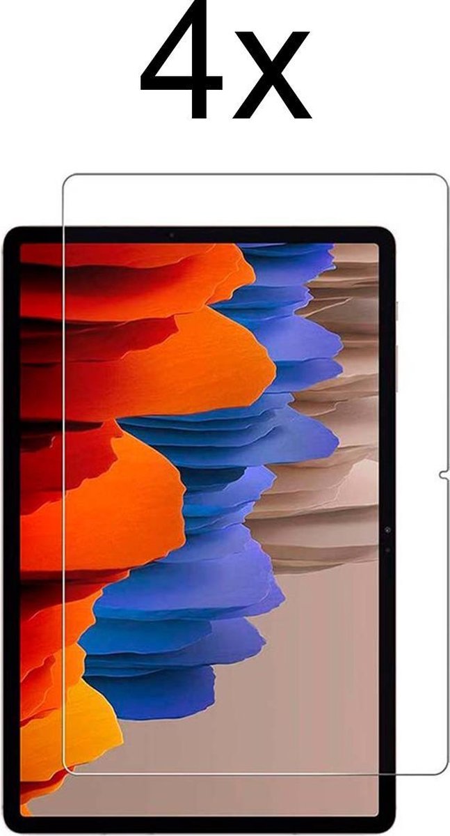 Samsung Tab S7 Plus 11.0 2020 Screenprotector - Samsung Galaxy Tab S7 Plus 2020 Screen Protector Glas - 12.4 Inch - 4 stuks