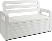 MaxxGarden Bench Opbergbank - Kussenbox 265L - 132x58x89cm - Wit