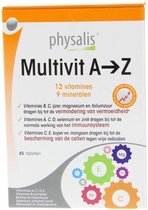 Physalis Supplementen Multivit A-Z Tabletten 45Tabletten