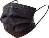 50 stuks - zwarte wegwerp mondkapjes - 3laags - gezichtsmaskers - Handgel 500ml met Pomp