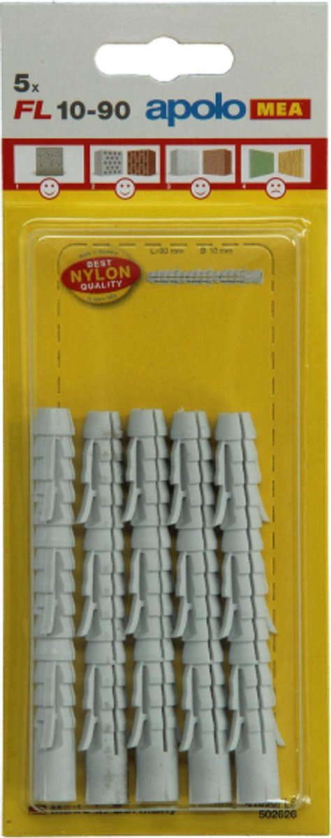Plug Mea 5 Lange Nylon Pluggen Fl 502626 10Mm