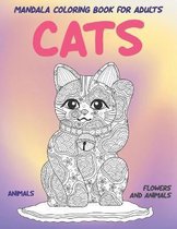 Mandala Coloring Book for Adults Flowers and Animals - Animals - Cats