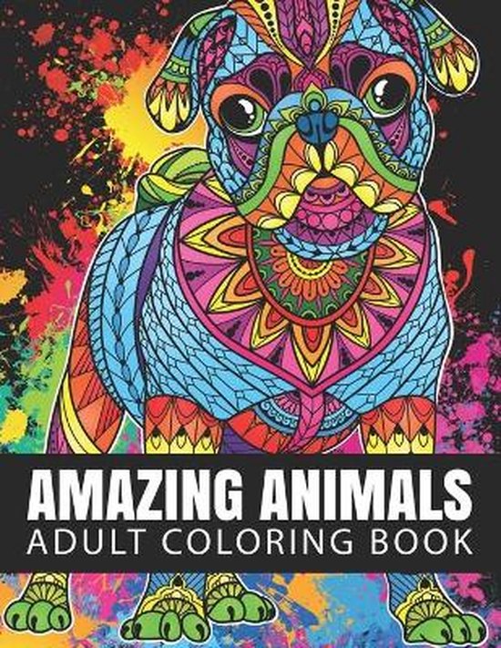 Amazing Animals: Adult Coloring Book, Stress Relieving Mandala Animal Designs: 1