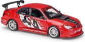 Subaru Impreza Performance (Rood) (22 cm) 1/24 Welly  - Modelauto - Schaalmodel - Model auto - Miniatuurautos - Miniatuur auto