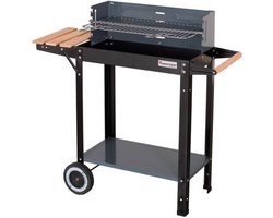 Master Grill MG909 - Houtskoolbarbecue - Verstelbare Chromen Rooster - Wielen