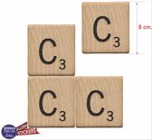 C scrabble letters set van 4 letter stickers