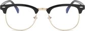 Oculaire | Leesbril +1,00 | Zwart| Goud-accent |  Inclusief brillenkoker en microvezel doek|