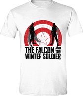 Marvel - The Falcon and the Winter Soldier Shield Sillhouettes T-Shirt Wit