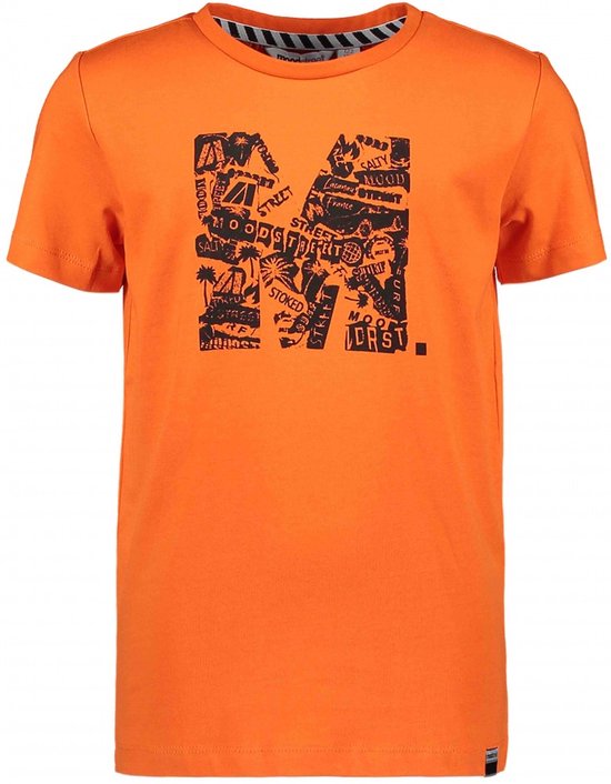 Moodstreet Kids Jongens T-shirt Orange Red - Maat 86/92