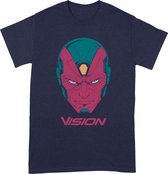 Marvel WandaVision Heren Tshirt Vision Head Zwart
