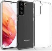 Samsung Galaxy S21Plus Hoesje Anti-Shock Case  - Hoesje Transparant Case Wit
