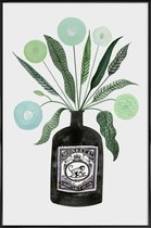 JUNIQE - Poster met kunststof lijst Ginspiration No.4 -13x18 /Grijs &