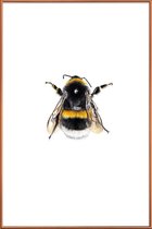 JUNIQE - Poster met kunststof lijst Bumblebee -13x18 /Geel & Wit