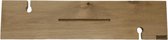 Beau Wonen Badplank - eiken - hout - 80 cm - tablet sleuf - 2x wijnglashouder