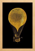 JUNIQE - Poster met houten lijst Air Balloon gouden -30x45 /Goud &