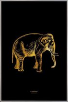 JUNIQE - Poster met kunststof lijst Elephant gouden -20x30 /Goud &