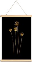 JUNIQE - Posterhanger Palm Silhouettes gouden -40x60 /Goud & Zwart