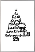 JUNIQE - Poster met kunststof lijst Tannenbaum -20x30 /Wit & Zwart
