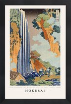 JUNIQE - Poster met houten lijst Hokusai - Ono Waterfall, the Kiso