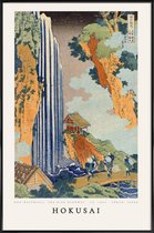 JUNIQE - Poster in kunststof lijst Hokusai - Ono Waterfall, the Kiso