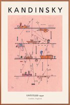 JUNIQE - Poster met kunststof lijst Kandinsky - Untitled -13x18 /Ivoor
