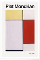 JUNIQE - Poster Mondrian - Composition -40x60 /Geel & Ivoor