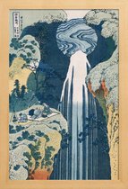 JUNIQE - Poster in houten lijst Hokusai - The Amida Falls in the Far