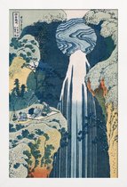 JUNIQE - Poster met houten lijst Hokusai - The Amida Falls in the Far