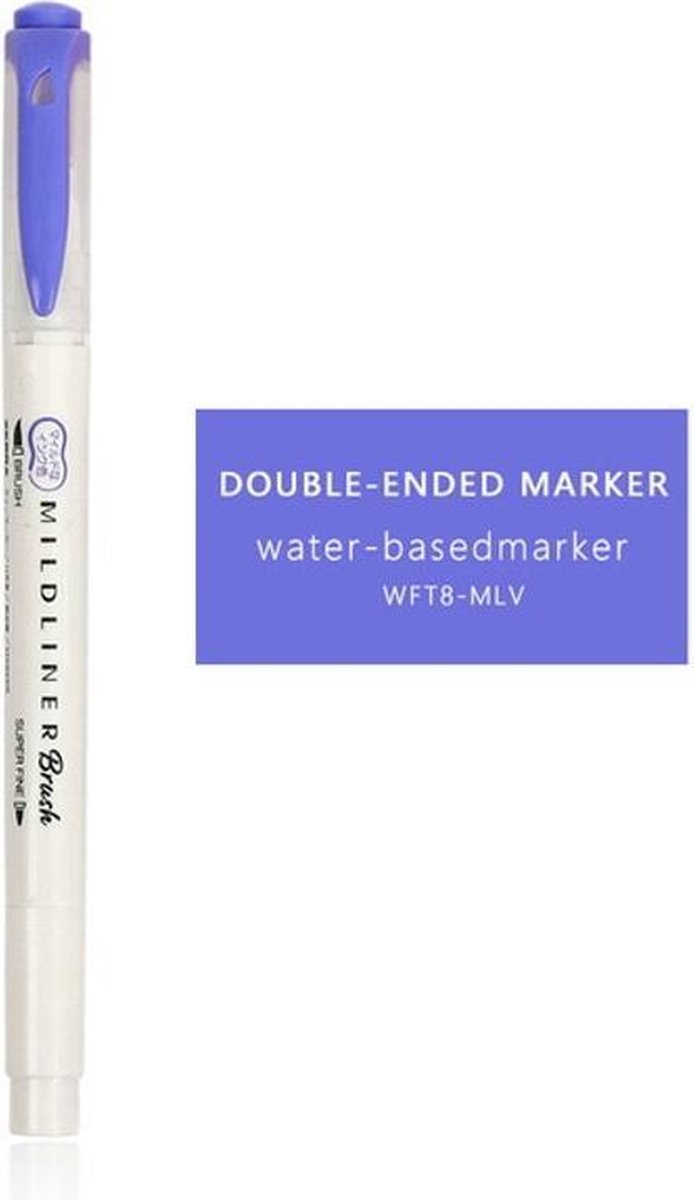 Zebra Mildliner Brush Pen – Mild Lavender - WFT8-MLV