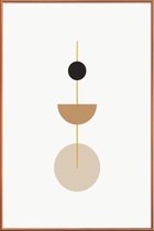 JUNIQE - Poster met kunststof lijst Pendulum gouden -13x18 /Goud &