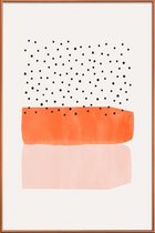 JUNIQE - Poster met kunststof lijst Mist -20x30 /Oranje
