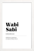 JUNIQE - Poster in houten lijst Wabi-Sabi -30x45 /Wit & Zwart