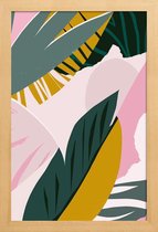 JUNIQE - Poster in houten lijst Shady Palms -20x30 /Kleurrijk
