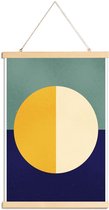 JUNIQE - Posterhanger Light and Dark -20x30 /Blauw & Geel
