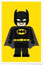JUNIQE - Poster Batman Toy -13x18 /Geel & Zwart