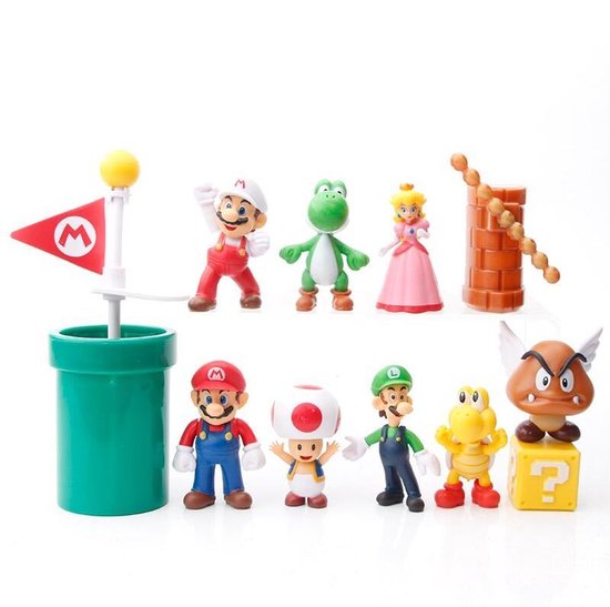 Omgekeerd Bedienen Verlating Super Mario Figuren - Mario Bros Figuren - Nintendo - Poppetjes - Poppen -  Model... | bol.com