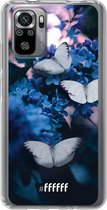 6F hoesje - geschikt voor Xiaomi Redmi Note 10S -  Transparant TPU Case - Blooming Butterflies #ffffff