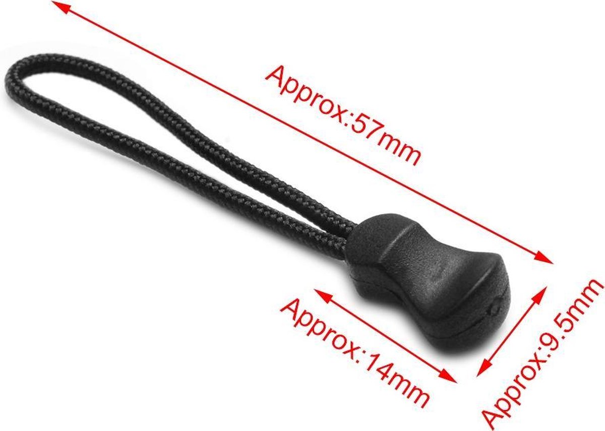Zipper puller zwart special one - 3 stuks